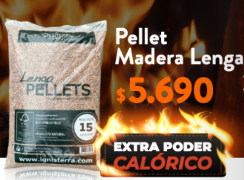 Pellet Madera Lenga Ignisterra (extra poder calorico) 15 kg 